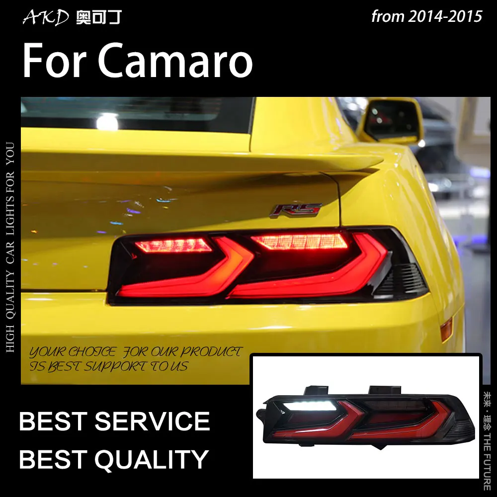 Car Styling Tail Lamp for Camaro Tail Lights 2014-2015 Camaro LED Tail Light Dynamic Signal DRL Brake Reverse auto Accessories