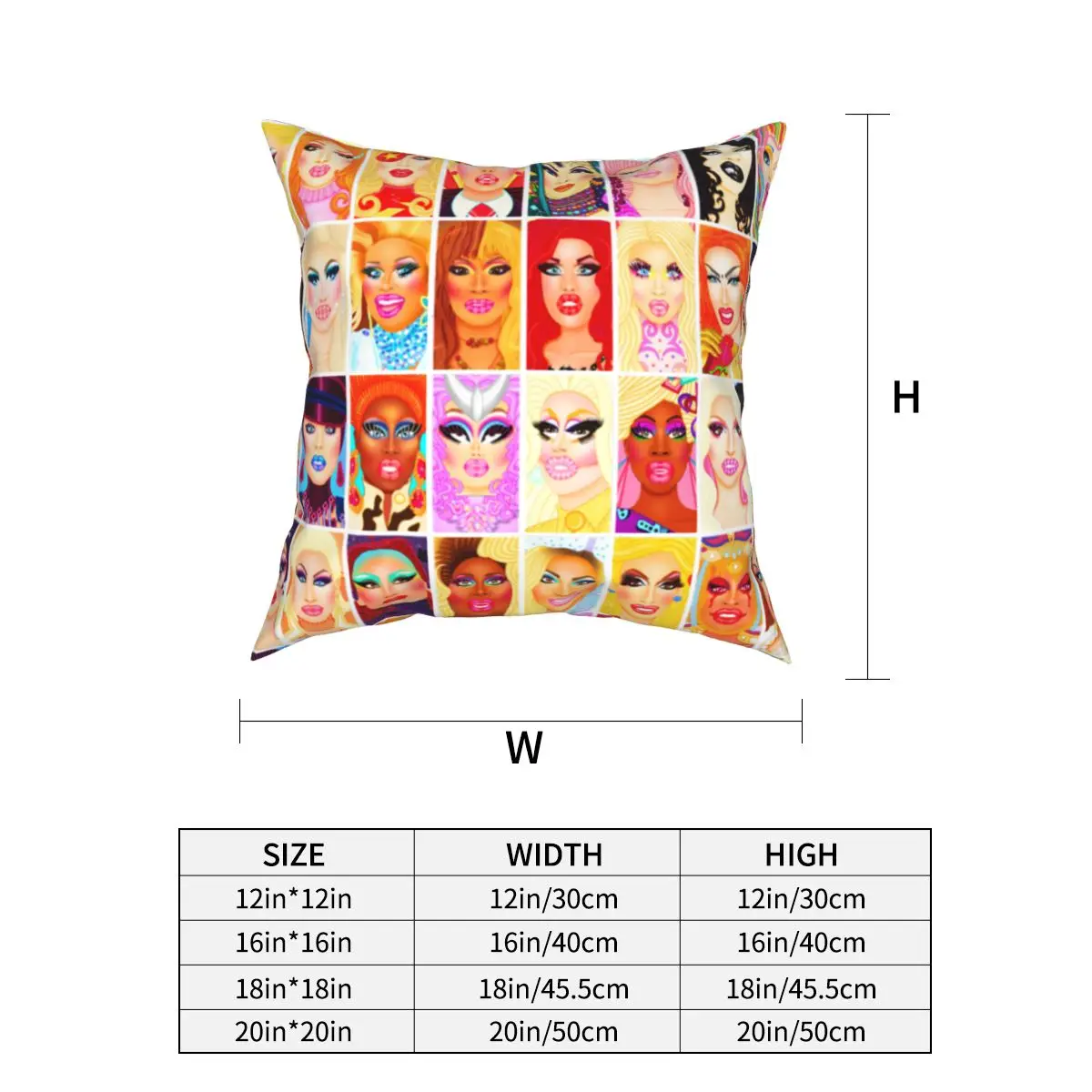 Drag Queen Royalty Pillowcases Sofa RuPaul's Drag Race Rupaul RPDR Cushion Cover Cool Home Decoration Throw Pillow Case 40*40cm