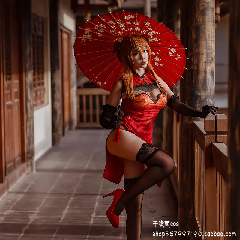 Halloween Cosplay Ayanami Rei Asuka Langley Soryu, Costume Cosplay pour femmes, robe Cheongsam Sexy