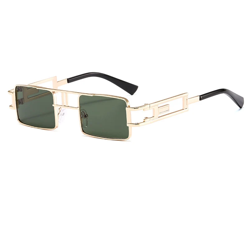 Fashion Rectangle Sunglasses Women Men Brand Designer Small Shades Black Steampunk Sunglasses For Female Eyewear UV400 O557
