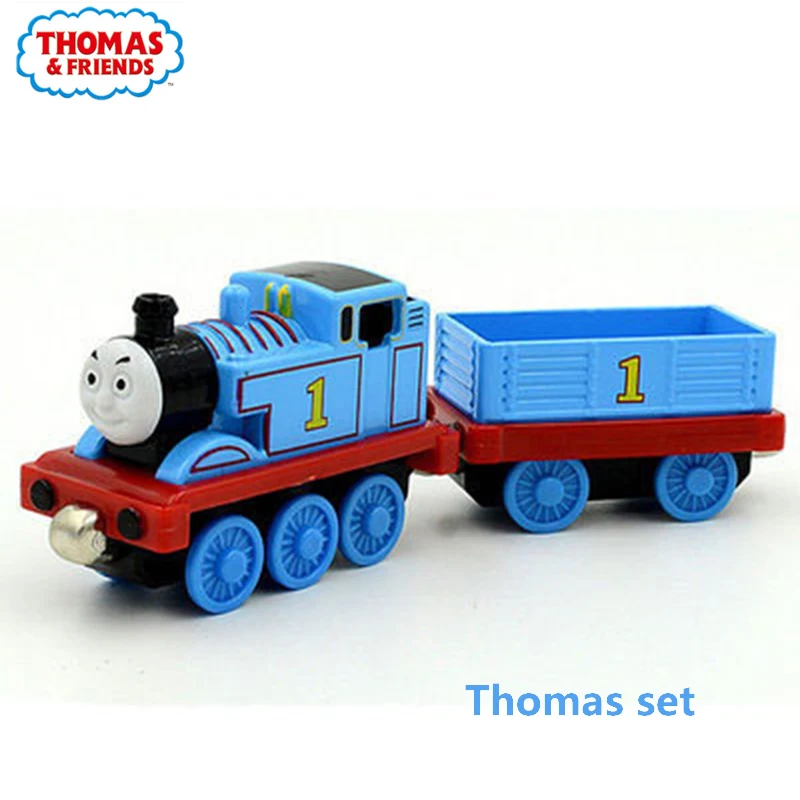 Genunie Thomas and Friends 1:43 Train Carriage Set Sodor Island Cars Model Metal Magnetic Christmas Gifts Toys for Children