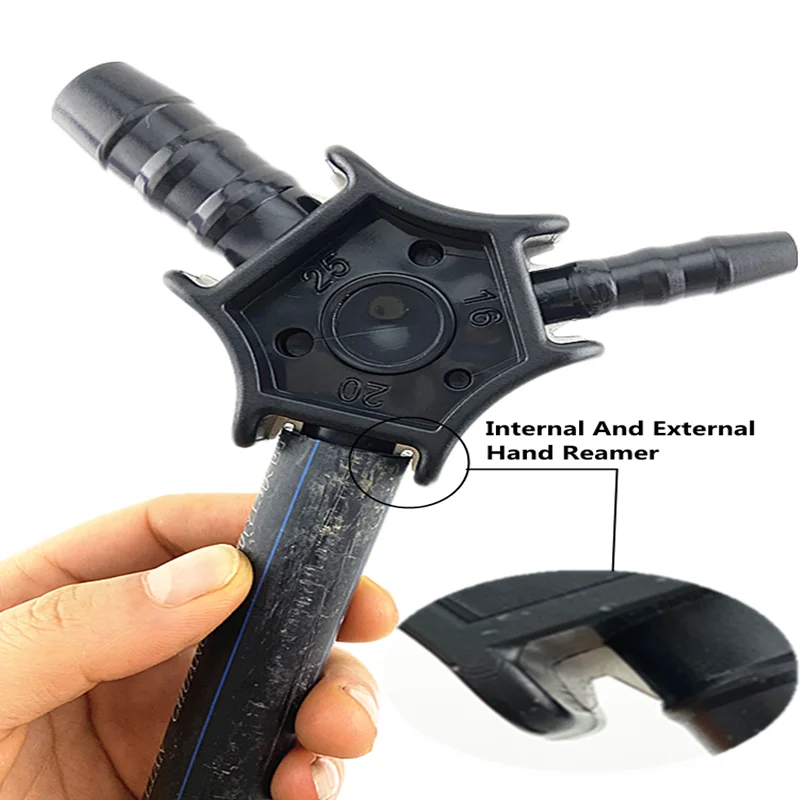 Imagem -02 - Ferramenta da Mão do Cortador do Reamer do Tubo do Triângulo para 16 mm 18 mm 20 mm 26 mm 32 mm Canalização Pex-al-pex da Tubulação Que Remeia e Chanfra a Ferramenta