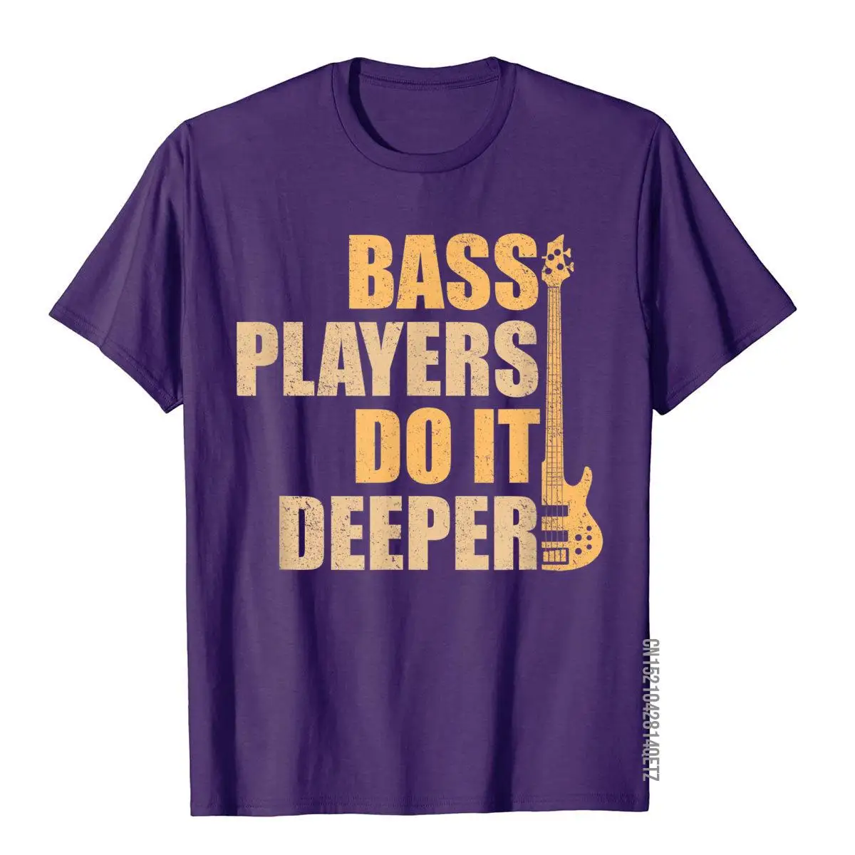 Bass Players Do It Deeper Funny Bass Player T-Shirt Normcore T Shirt For Men Cotton Tops & Tees Vintage Fashionable