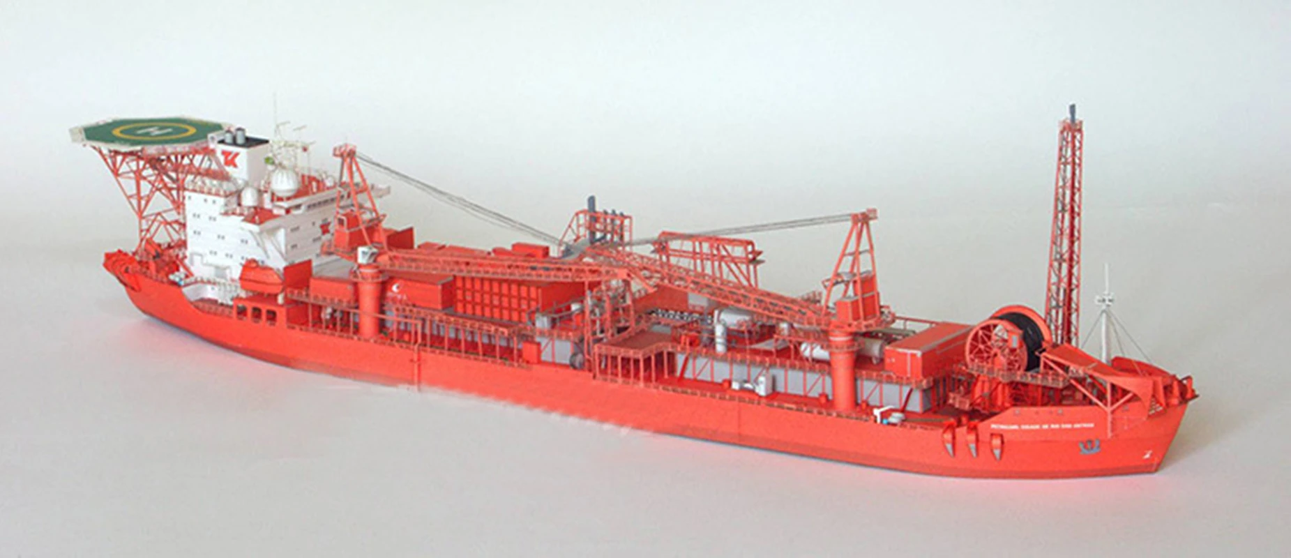 1:400 Norwegian FPSO Offshore Floating 3D Production Storage Tanker Paper Model Ship Model Handmade DIY Paper Art Desk Home Dcor