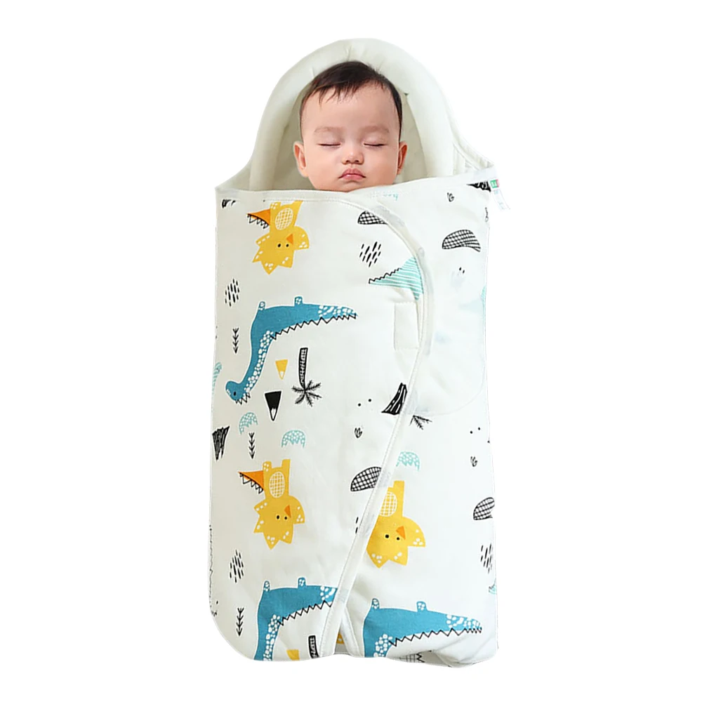 Baby Sleeping Bag 0-6Months Envelopes For Newborns Baby Swaddling Wraps 2.5Tog Soft Cotton Cocoon Design Head Neck Protector