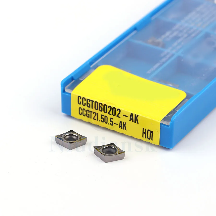 Herramientas de torneado de aluminio de carburo, inserto de fresado, cnc, CCGT060202 AK H01 CCGT060204 AK H01