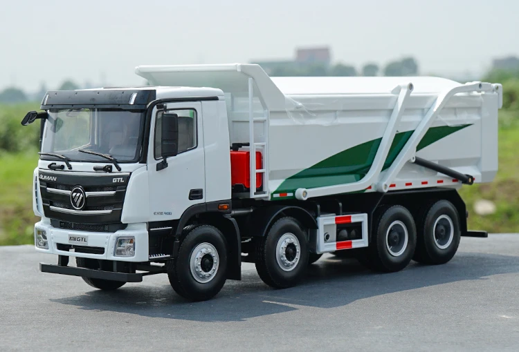 1:24 Diecast Foton Daimler Auman GTL Dump Truck Model, 1:24 diecast slag truck miniature with small gift