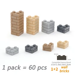 80pcs DIY Building Blocks Thick wall Figures Bricks 1+2 Dots Educational Creative Size Compatible With 98283 Toys for Children