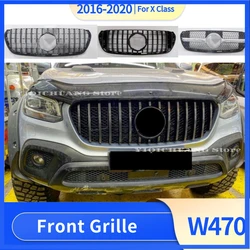 GTR Style Front Grille For Mercedes-Benz W470 X Class 2016-2020 X250 X220 X350 Diamond grille ABS racing grill