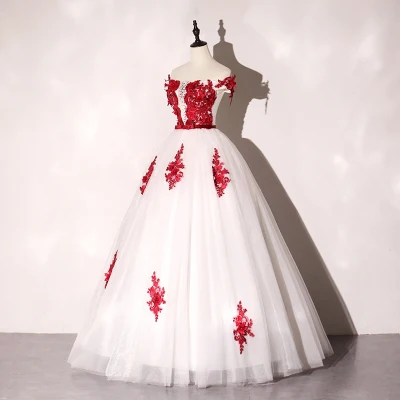 Angelsbridep Voan Bầu Quinceanera Áo Cổ Thuyền Ngọc Trai Hoa Vestidos De 15 Anos Ngắn Tay Công Chúa Đảng Đồ Bầu