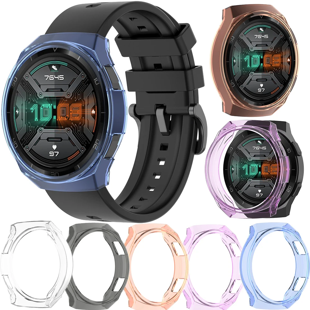 Soft TPU Watch Case For Huawei watch GT 2e gt2e Cases Shockproof Protective Cover Smartwatch Protector Shell Frame Accessories