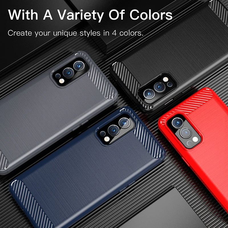 OnePlus Nord 2 Nord2 DN2101 DN2103 Case Rubber Silicone Carbon Fiber Cover For OnePlus Nord 2 5G Back Case For Nord 2 Nord2