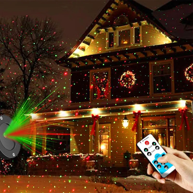 Ao ar livre movendo kerst projetor laser led verlichting waterdicht tuin estágio festa lâmpada a laser nieuwe jaar decoraties 2022