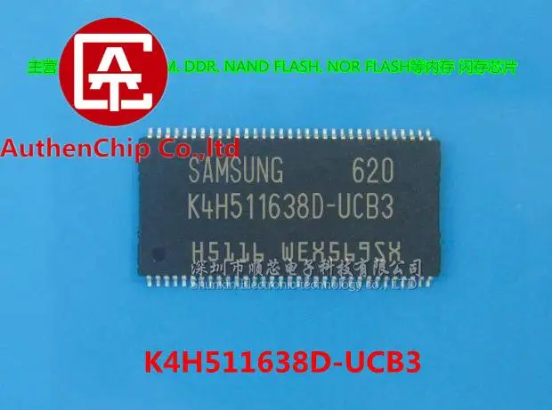 100% original, nuevo, disponible, K4H511638D-UCB3, 32M x 16 bit, chip DDR, 10 Uds.