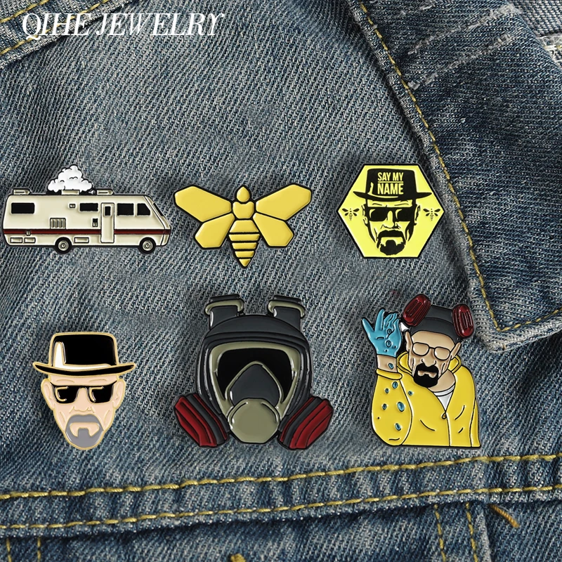 QIHE JEWELRY Enamel Pins Movie Fans Metal Brooches Badges Denim Clothes Women Pins Gifts