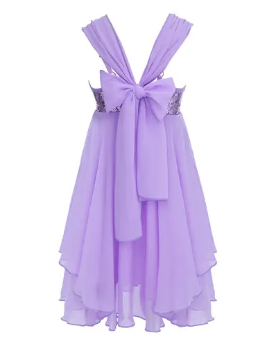 Tulle Princess Ball Gown Teens Ballerina Leotard Dress Kids Girls Gymnastics Ballet Tutu Sequins Top Chiffon Dress Dance Wear - Image 2