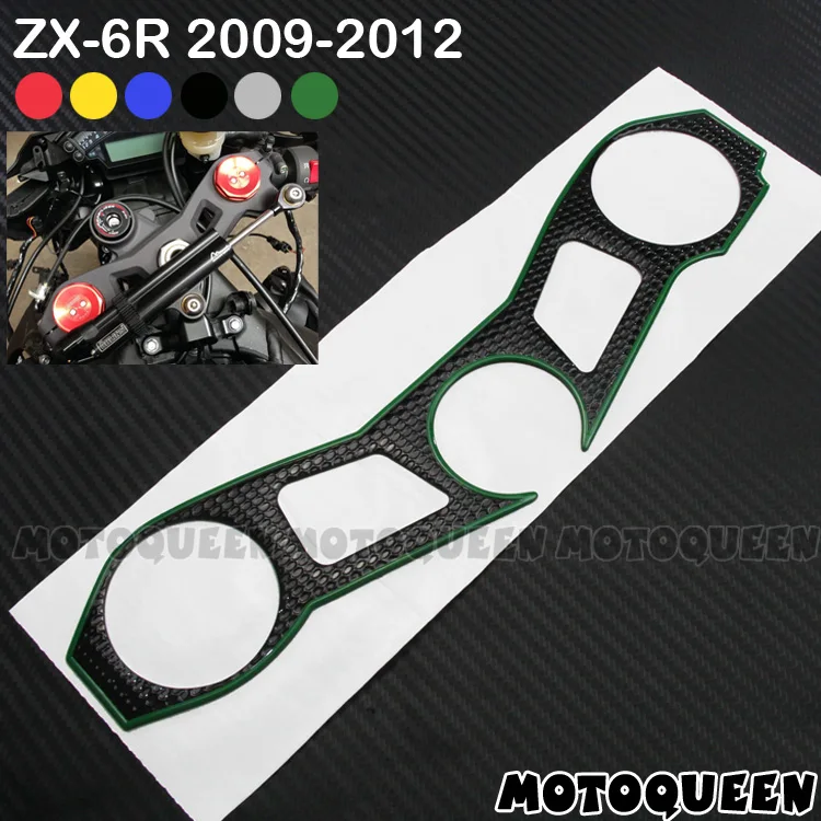 3D Motorcycle Decals Pad Triple Tree Top Clamp Upper Front End Sticker for Kawasaki ZX636 ZX-6R ZX6R 636 09 10 11 12 2009-2012