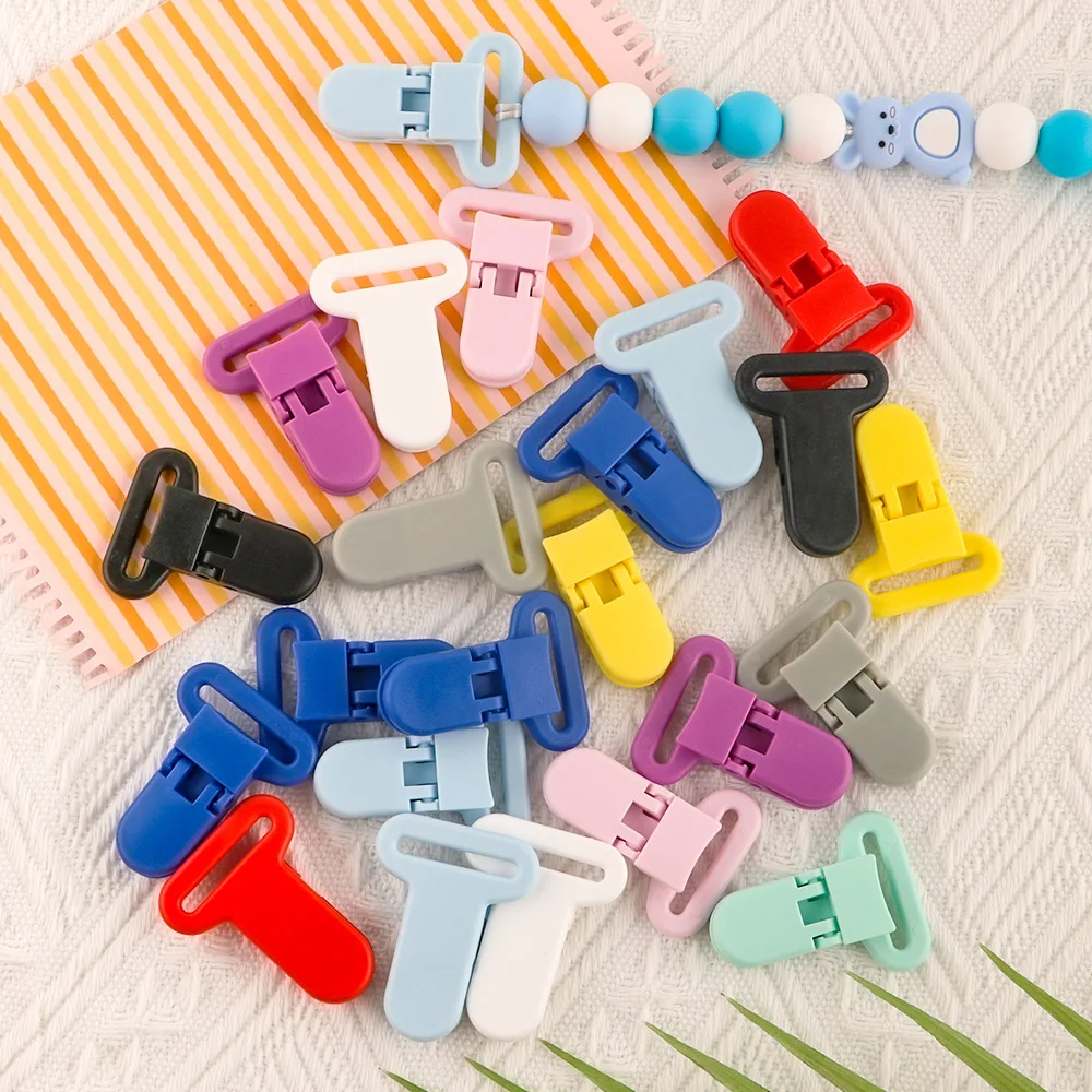 20pcs Baby Multicolour Plastic Pacifier Clips Wholesale Soother Holder For DIY Pacifier Chain Clamp Accessories