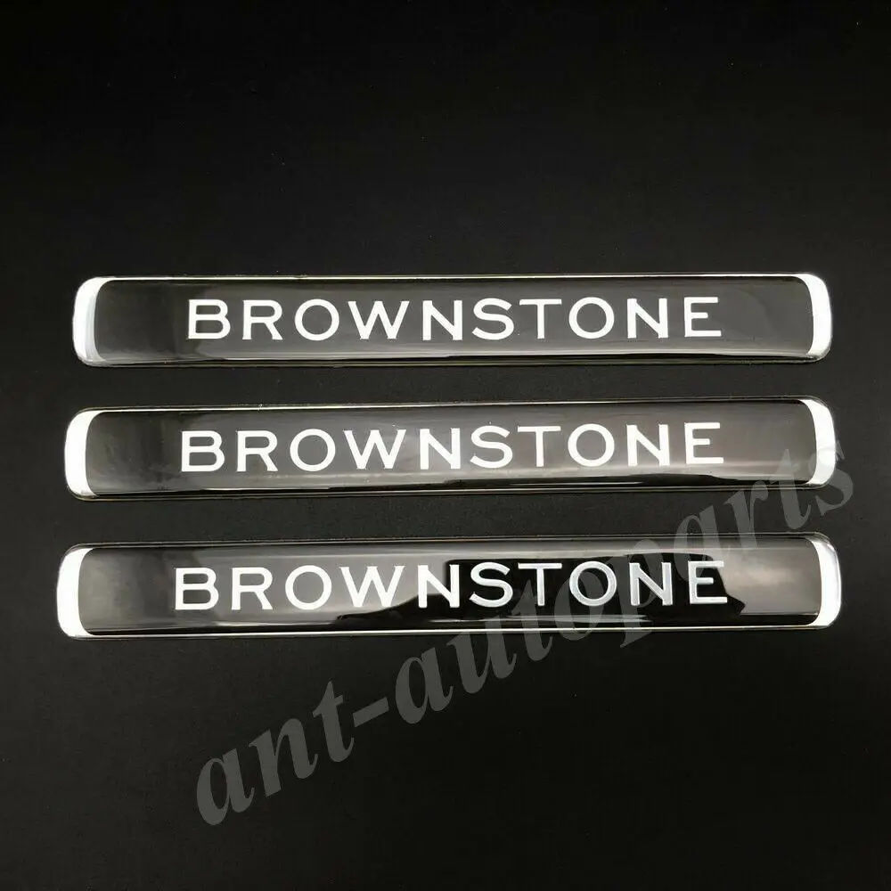 

3x Brownstone Car Trunk Tailgate Rear Emblem Badge Decals Sticker Cruiser 200