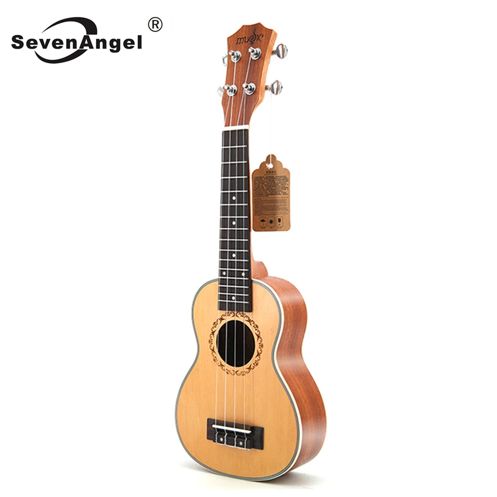 JLM 21 Inch Ukulele 4 Strings Hawaiian Mini Guitar Ingman Spruce Wood Top Panel Ukelele ABS Edging Uku