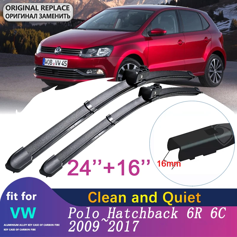 Car Wiper Blade Windshield for Volkswagen VW Polo Hatchback 6R 6C 2009~2017 MK5 Windscreen Wipers Car Accessories 2010 2011 2016