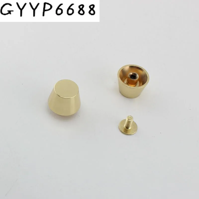 50pcs 10pcs 6colors High quality Solid Rivets Fasteners Gold High Quality Leather Crafts Bags shoes Studs