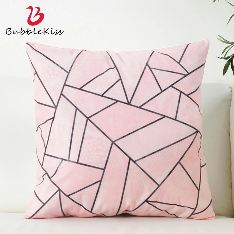 Bubble Kiss Pillow Cover Nordic Style Marble Pattern Pillowcase 45X45cm No Core Pillow Case Home Light Luxury Decor Pillow Cover