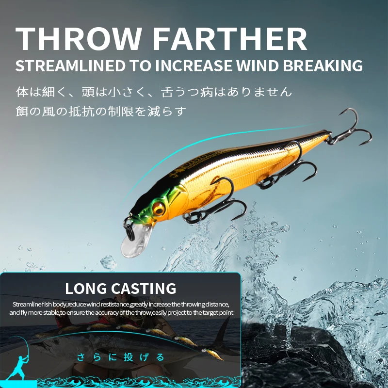 BEARKING 9.8cm 10g SP nurkowanie 2.1m profesjonalne Minnow Wobbler przynęty wędkarskie jakości jerkbaity sztuczna przynęta Predator tackles — zdjęcie 6