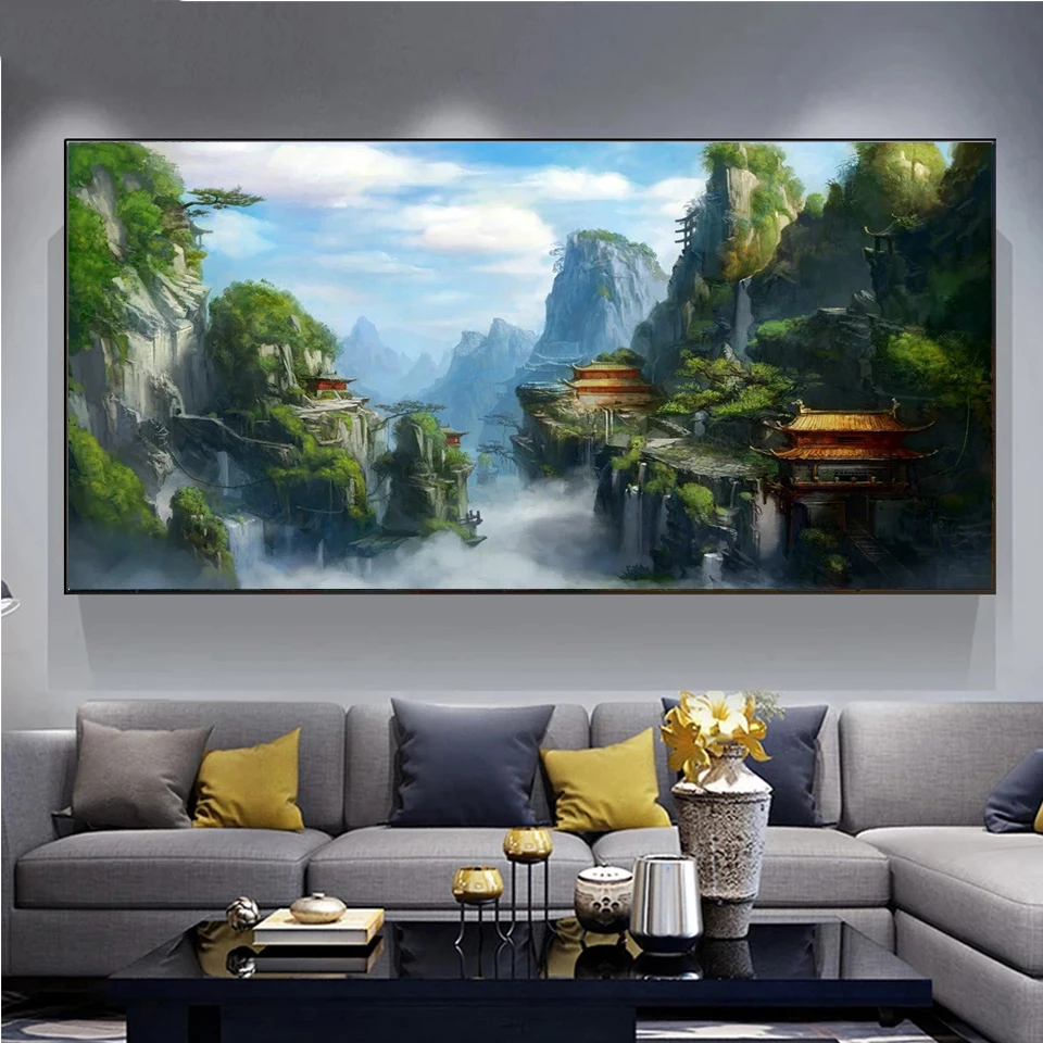 

Fantasy world anime landscape 5D DIY,Diamond Painting mosaic art Full drill diamond Embroidery diamond stitch home decor k2015