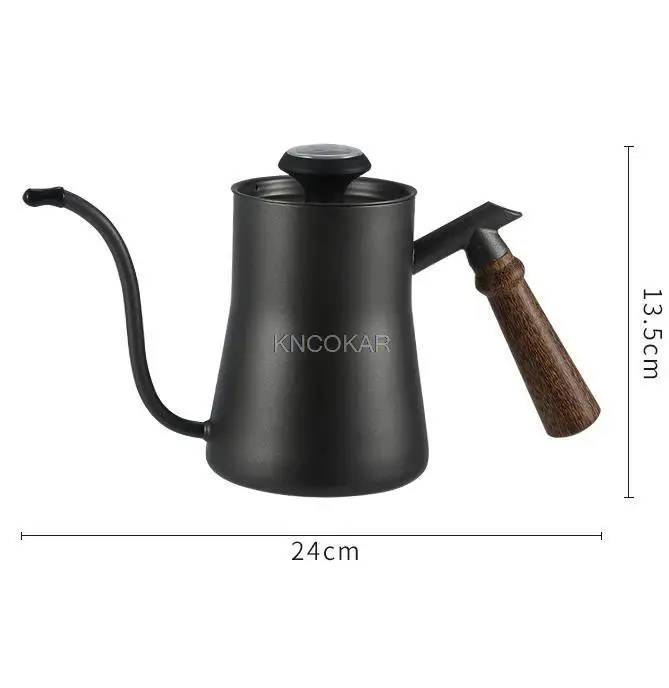 Rvs Temperatuurregeling Pot Met Lange Mond En Opknoping Oren En Fijne Mond, Huishoudelijke Drip Soort Accessoires, koffie