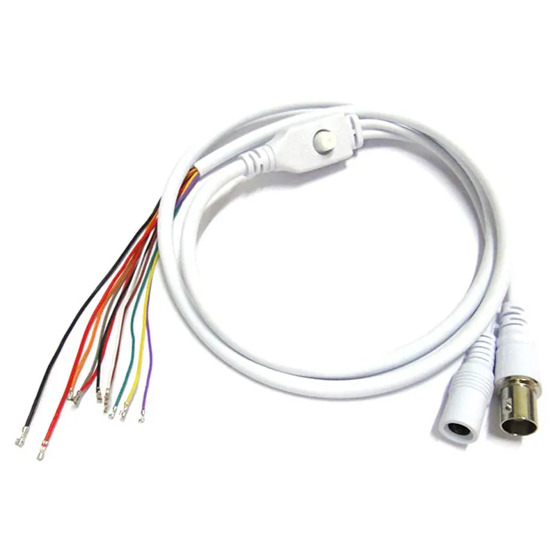 Moduł kamery CCTV analogowej 1.5T 11Pin BNC Video DC12V Power OSD Control z przyciskiem menu i kablem końcowym, czarny, biały — zdjęcie 2