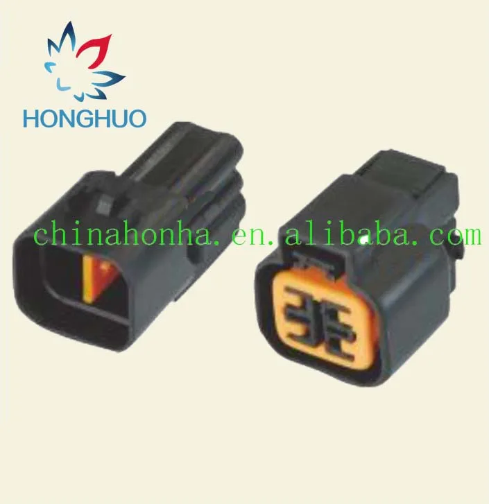 

PB621-04020 PB625-04027 Black Waterproof Enhanced Seal 4 Pins Female Plastic Connector With 2.2mm Terminal