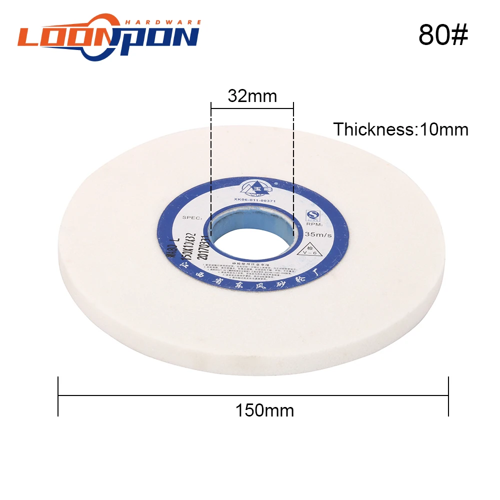 8 grit 200x16x32mm grit 46 roda de moagem cerâmica abrasivo disco moedor de metal aço pedra ferramenta giratória roda de polimento para metal