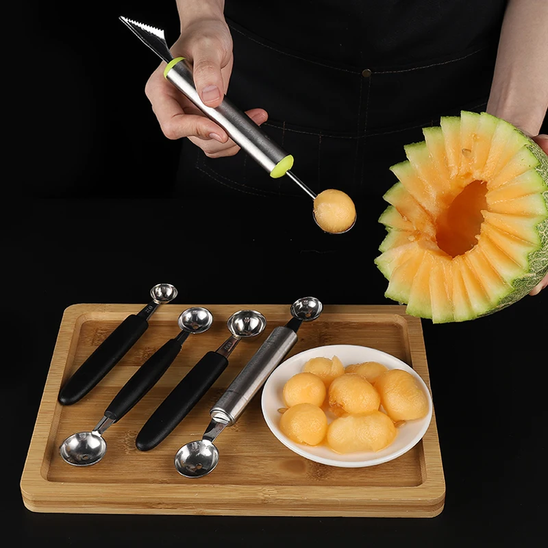 Aixiangru Stainless Steel Ball Digging Device Fruit Ball Round Spoon Ice Cream Multifunctional Set Carving Knife Accessories