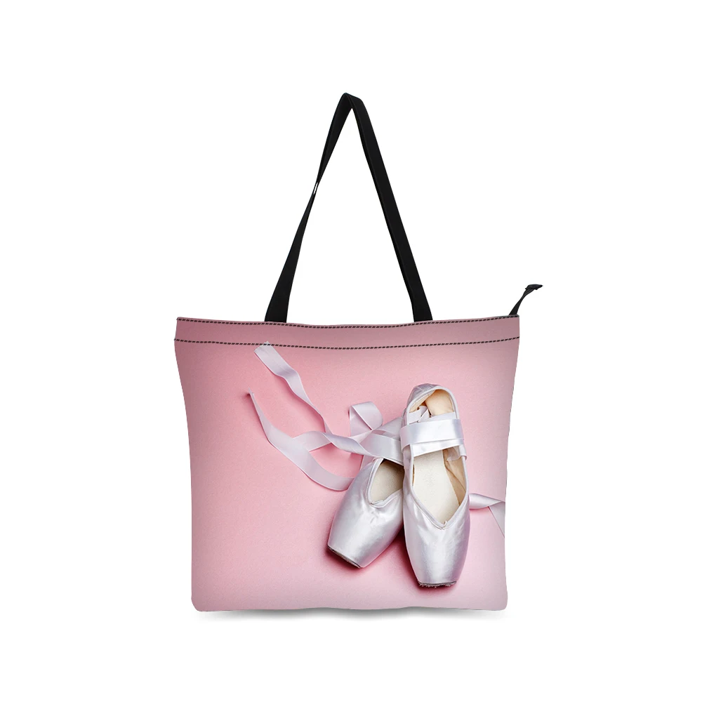 Dance Girl Ballet handbag Fashion High Quality Shopping Bag Organizer Shoulder Bag canvas Shopping Bag 1PC Sotrage Bag