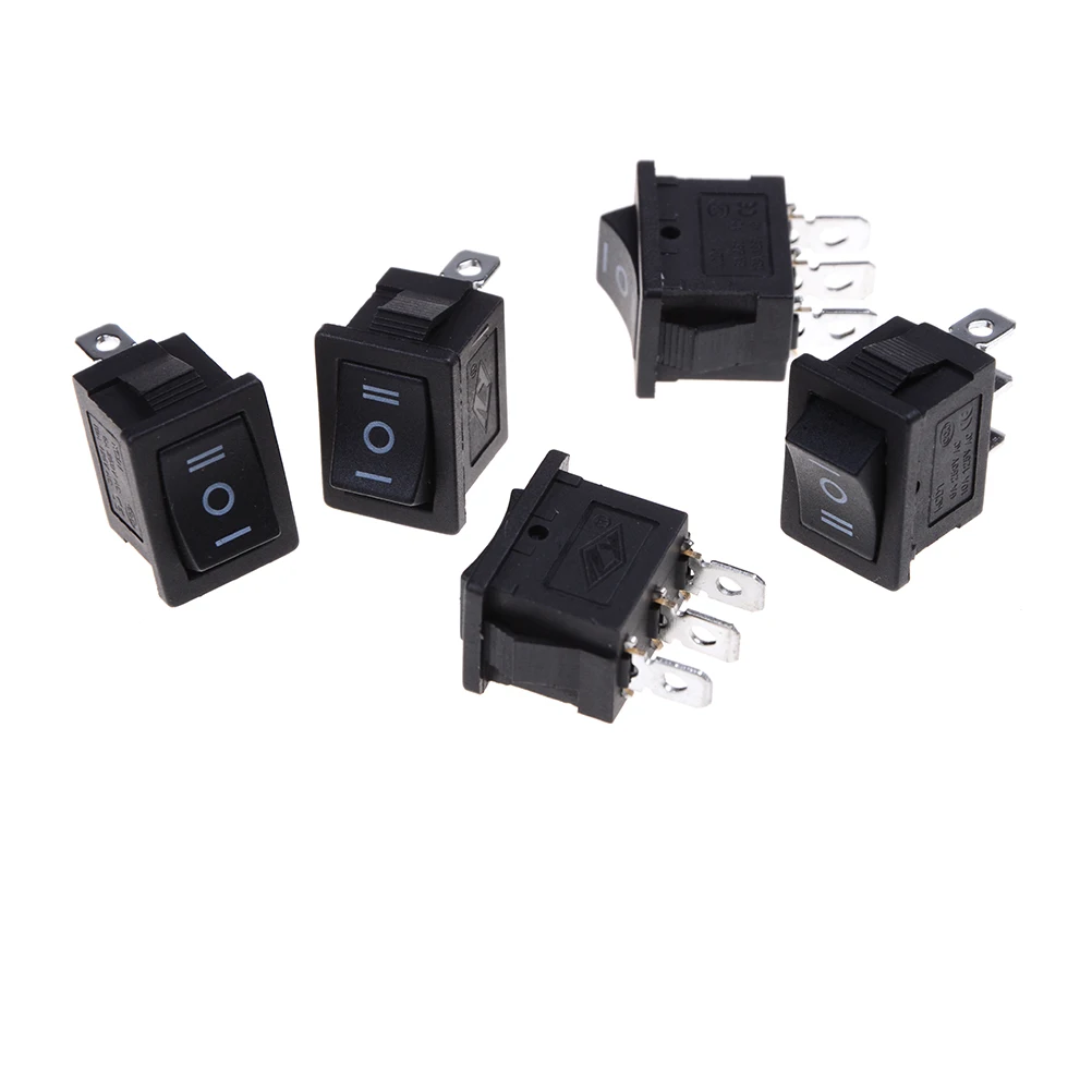 5PCS/lot 21 x 15 x 21mm SPDT On/Off/On AC 6A/250V 10A/125V 3 Pin Boat Rocker Switch