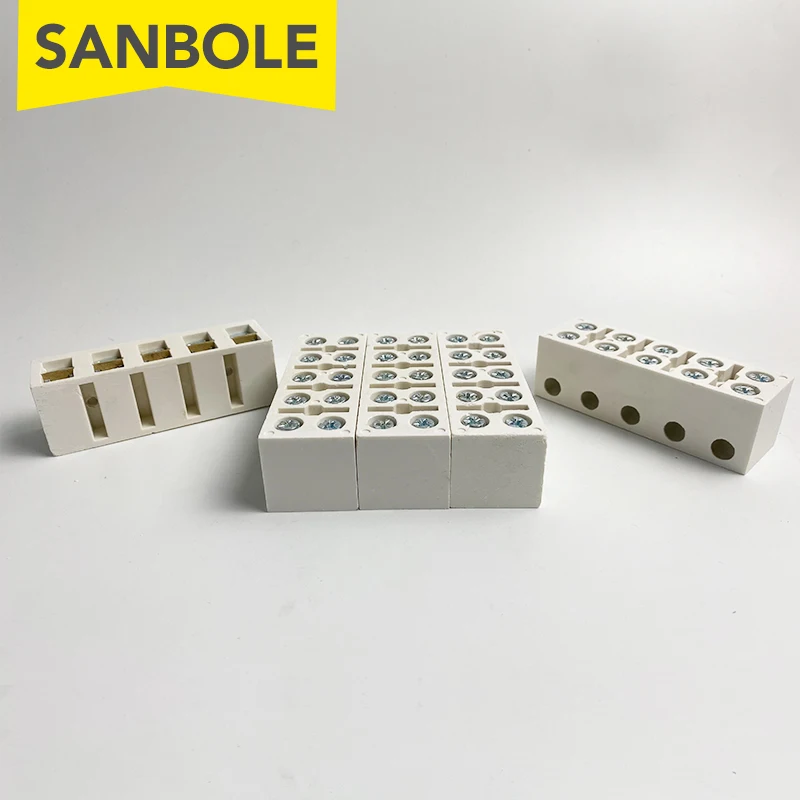 10pcs Terminal blocks Fixed Type Base Connection Terminals with screws Connector Plate 8005 80A/5P