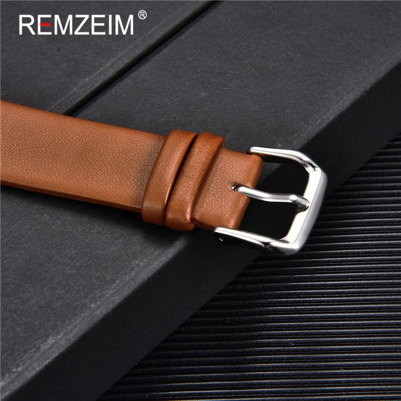 Ultradünnes Echtleder-Armband, Uhrengürtelband, Armbanduhrenband, 8 mm, 10 mm, 12 mm, 14 mm, 16 mm, 18 mm, 20 mm, 22 mm, Rot, Weiß, Schwarz – Detail 12