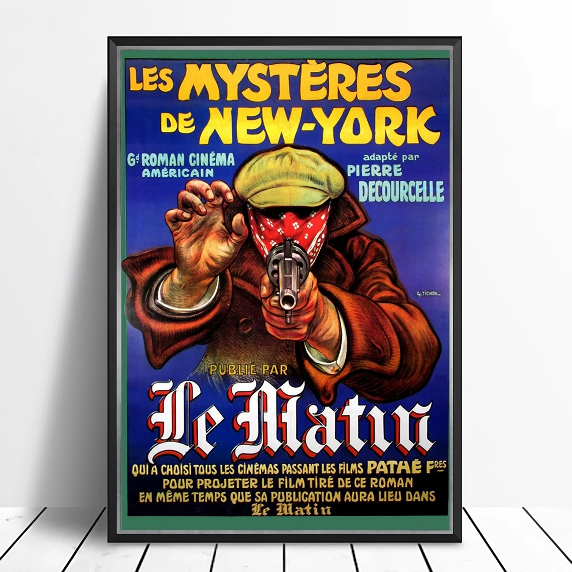 Póster de Les mysteres de New York, decoración de espectáculo de amigos, serie de televisión, arte de amigos, regalo de cartel de apartamento de Chandler y Joey
