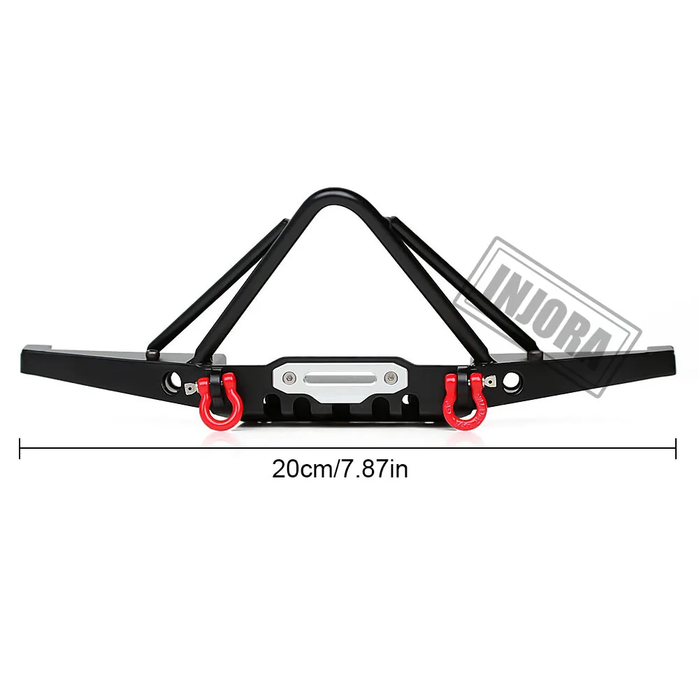 INJORA Metal Front Bumper for 1/10 RC Crawler Car Axial SCX10 & SCX10 II 90046 90047