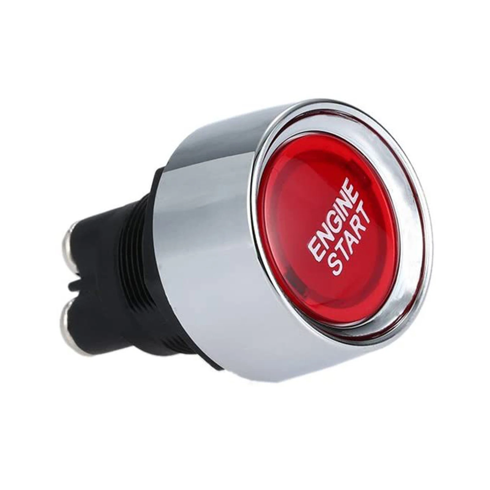 Car Modification Start Ignition Switch 12/24v Automatic Reset One-key Start Switch LED Light Button Switch Auto Stunning