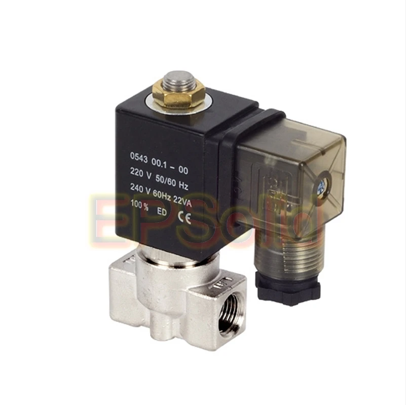 Free Shipping 1/4\'\' Ports 5231002s High Pressure & High Temperature Water Solenoid Valve Brass 30Bar Model 1PC-5231002
