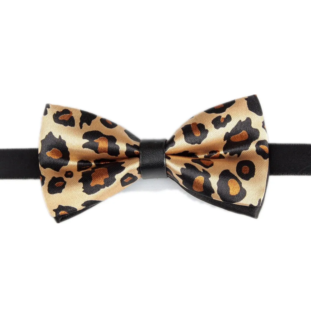 HOOYI DELL'UNITÀ di ELABORAZIONE Del Leopardo ragazzi di stampa della farfalla per i bambini del bambino cravatta arco nodi di cravatta bowtie gravata corbatas TIES