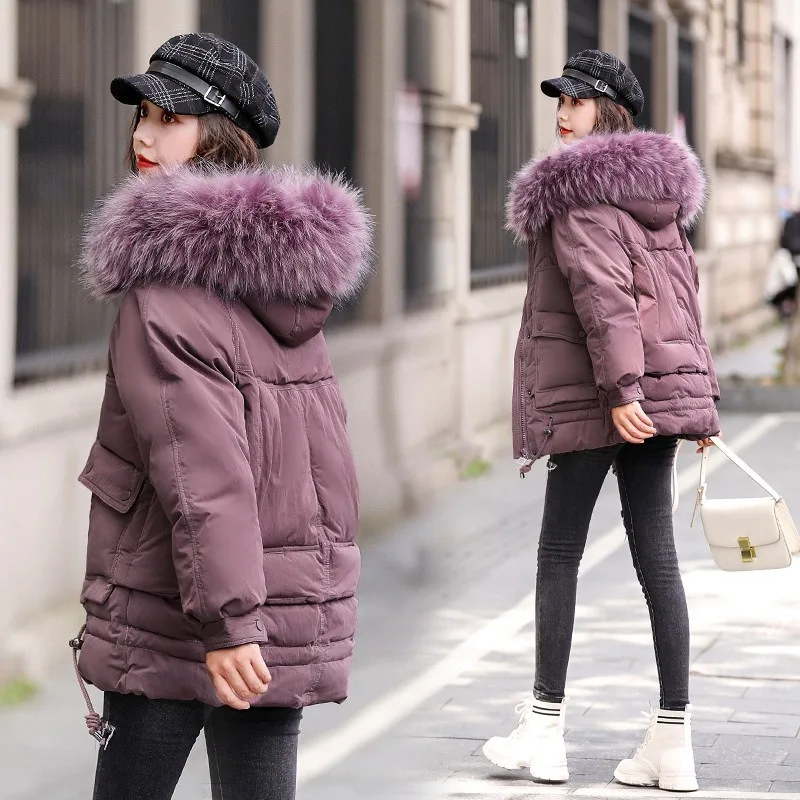 FORERUN Echtpelz Mit Kapuze Mantel Weibliche 5XL Winter Jacke Frauen Dicke Warme Schnee Oberbekleidung Mujer Parka 2019 -20 Grad