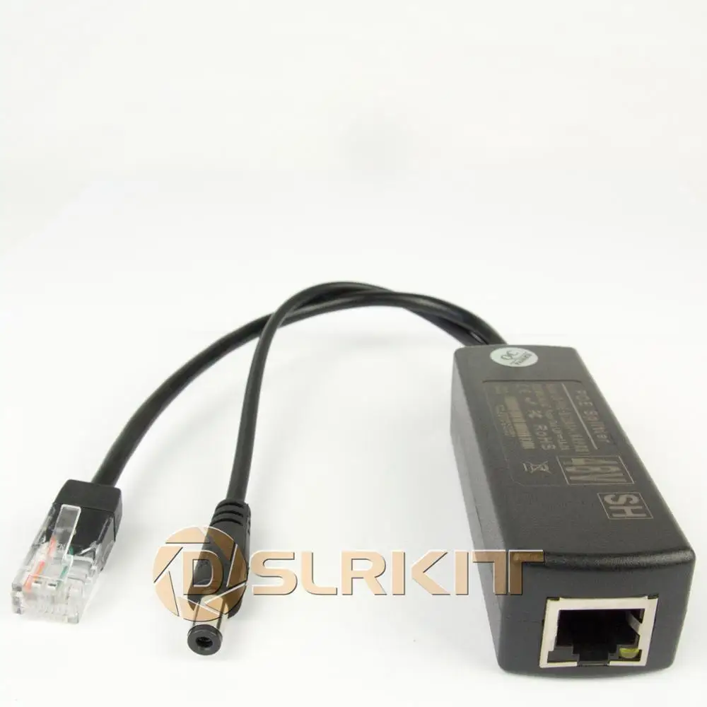 12PCS DSLRKIT Active PoE Splitter Power Over Ethernet 48Vถึง 12V 1A-2A IEEE802.3afประเภทมาตรฐาน