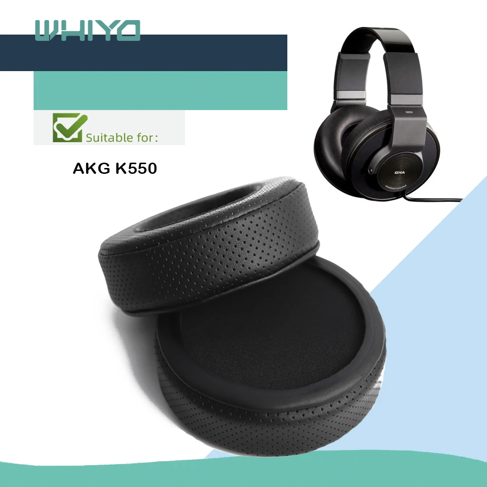 Whiyo Replacement Ear Pads for AKG K550 K-550 Headphones Cushion Sleeve Velvet Earpad Cups Earmuffes Cover