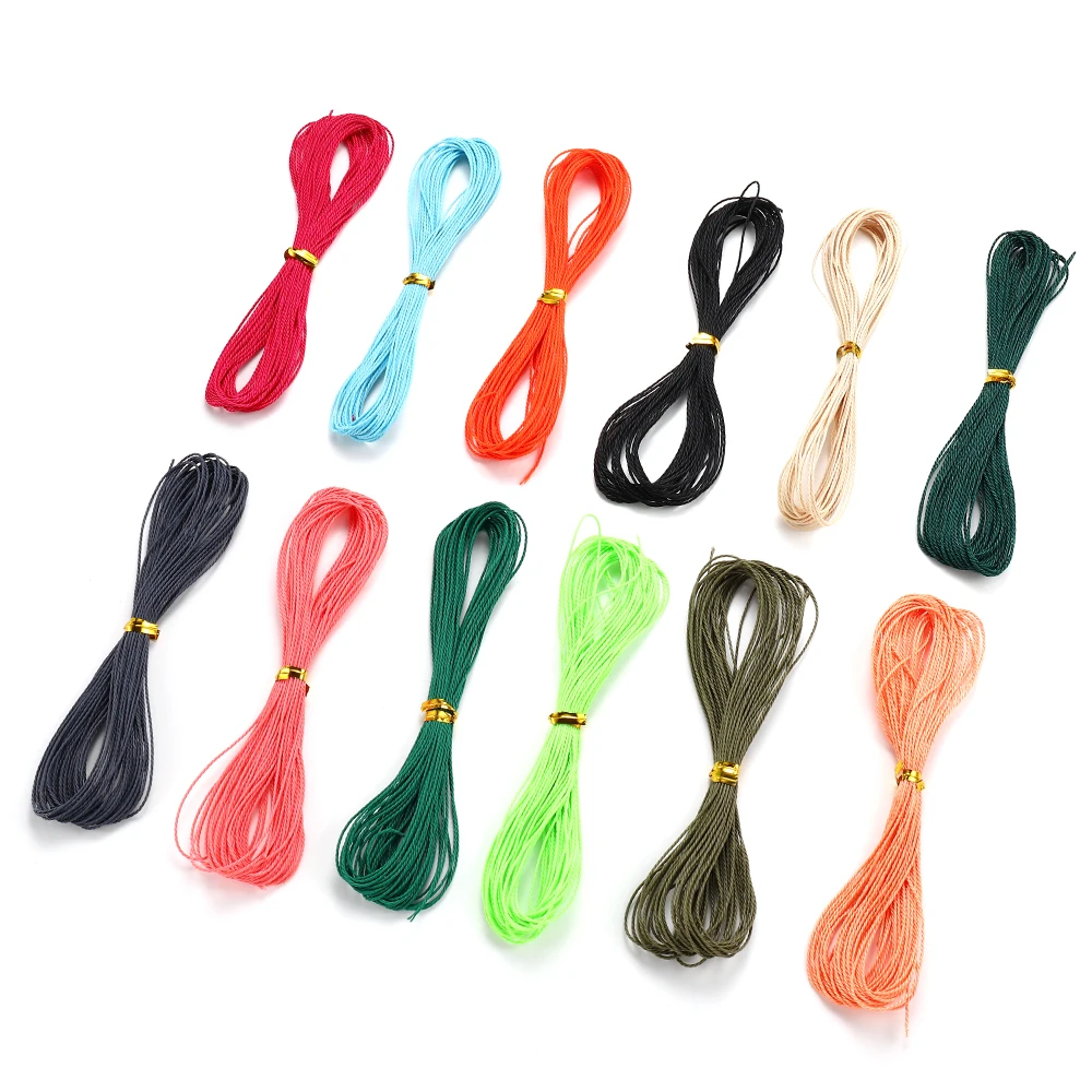 

10m/Lot 1mm Waxed Cotton String Beading Cord Rope for DIY Bracelet Necklace Jewelry Making Supplies Accessories