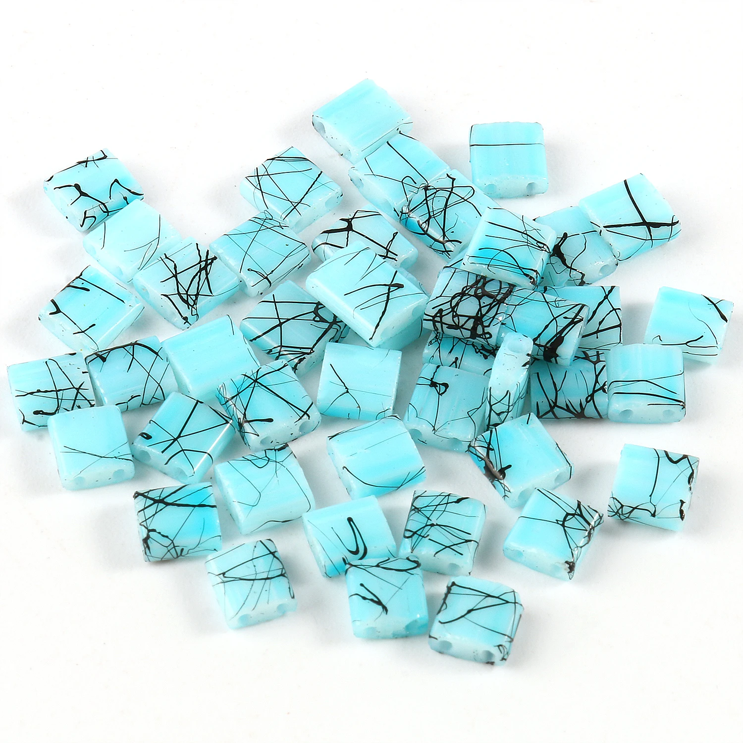 50pcs Two Hole Beads Multicolor Czech Glass Seed Beads for Jewelry Making Needlework Bracelets Accessories 5mm