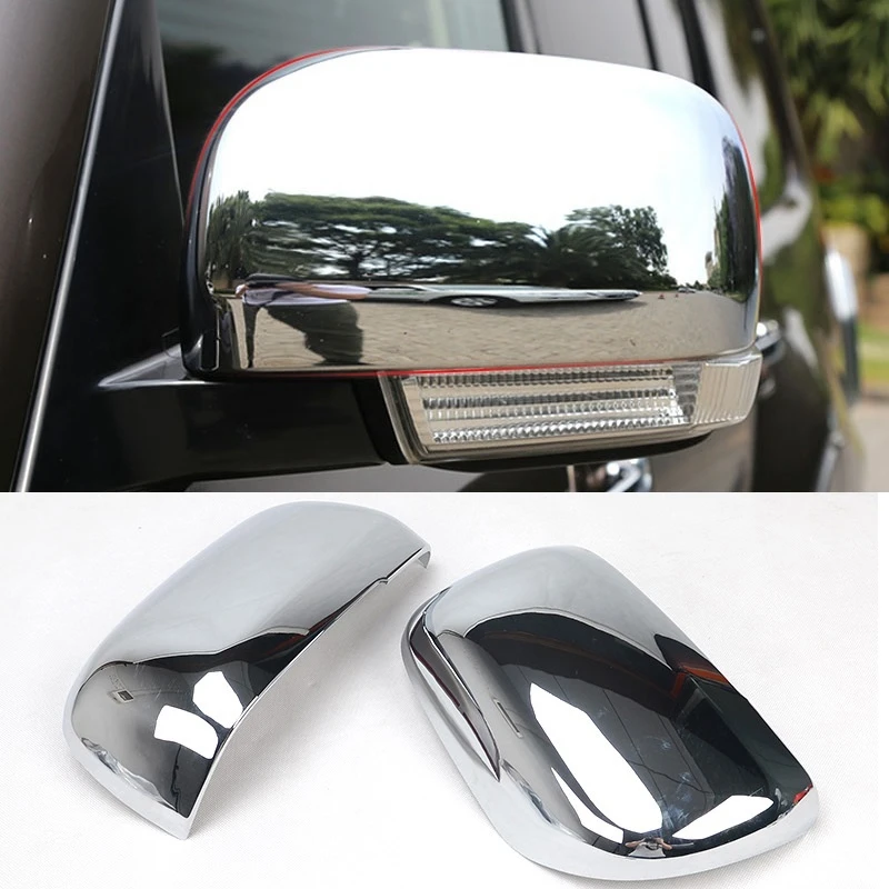 NEW-ABS Chrome Side Mirror Decorative Covers Trims for Mitsubishi Pajero 2007-2019