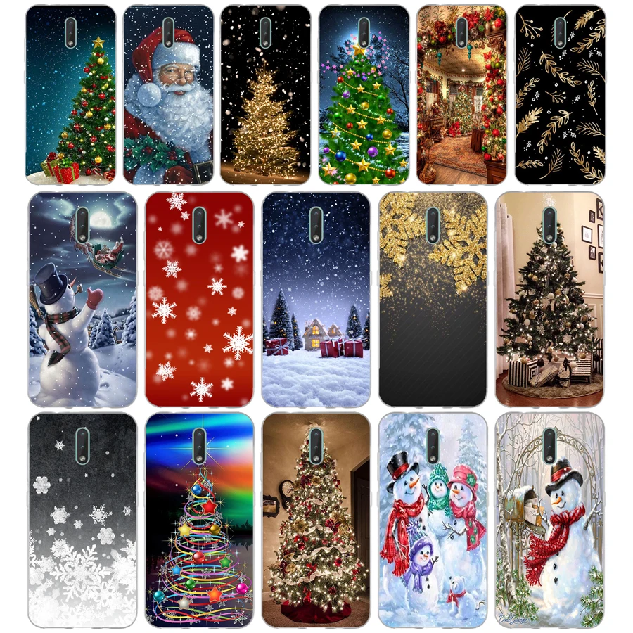 325FG Christmas holiday Tree New Year gift Soft Silicone Tpu Cover phone Case for Nokia 2.1 2.3 3 3.1 4.2 5 5.1 Plus 7.2 6 8